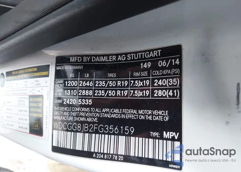 2015 Mercedes-Benz Glk 350 4Matic z USA, uszkodzony, nr VIN WDCGG8JB2FG356159